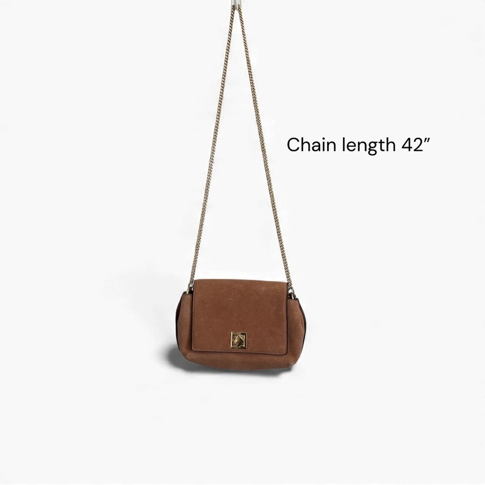 Mango Terricota Shoulder Bag with Gold Chain Strap